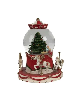 Schneekugel "Weihnachtsbaum" in Bunt - (H)19 x Ø 14 cm