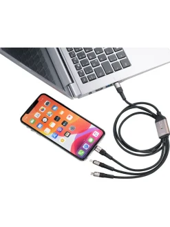 Schnellladekabel in Schwarz - (L)120 cm