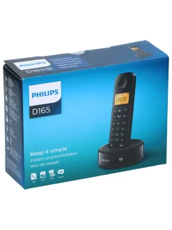 Schnurloses Telefon "D1651B/01" in Schwarz