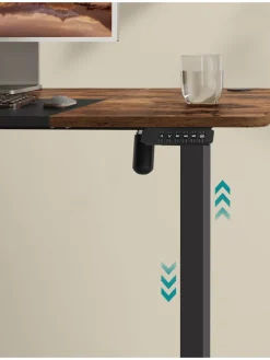 Schreibtisch in Braun/ Schwarz - (B)140 x (H)120 x (T)60 cm