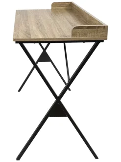 Schreibtisch in Hellbraun/ Schwarz - (B)80 x (H)80 x (T)48 cm