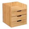 Schreibtisch Organizer in Natur - (B)30 x (H)33 x (T)31 cm