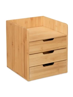 Schreibtisch Organizer in Natur - (B)30 x (H)33 x (T)31 cm