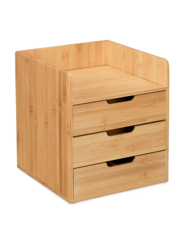 Schreibtisch Organizer in Natur - (B)30 x (H)33 x (T)31 cm