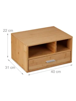 Schreibtisch Organizer in Natur - (B)40 x (H)22 x (T)31 cm