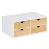 Schreibtisch Organizer in Weiß/Natur - (B)33 x (H)14 x (T)21 cm