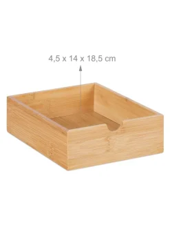 Schreibtisch Organizer in Weiß/Natur - (B)33 x (H)14 x (T)21 cm
