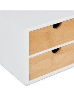 Schreibtisch Organizer in Weiß/Natur - (B)33 x (H)14 x (T)21 cm