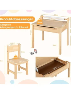 Schreibtisch Set ab 3 Jahren in Beige
