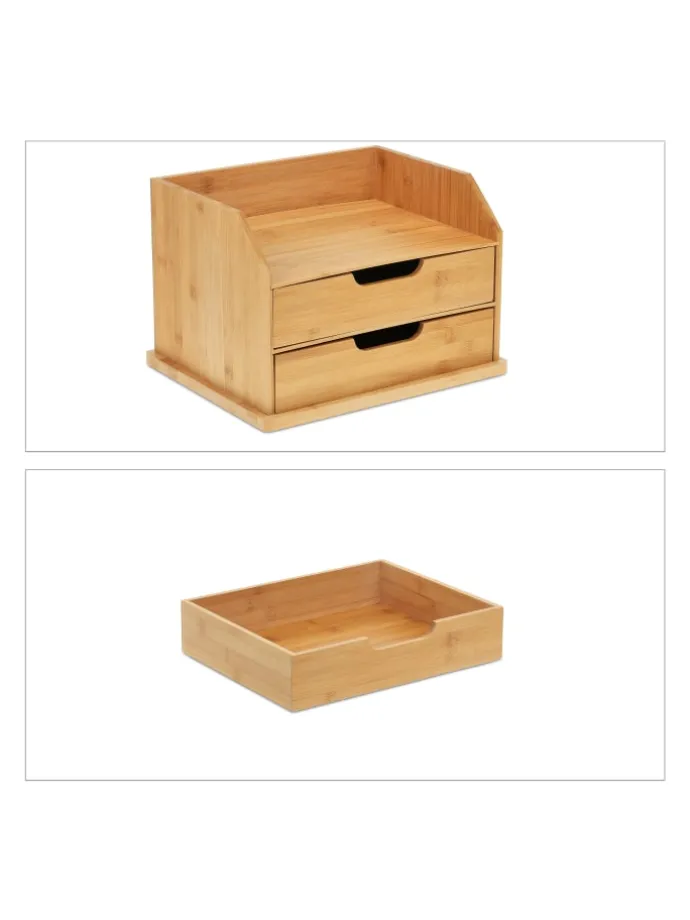 Schreibtisch-Organizer in Natur