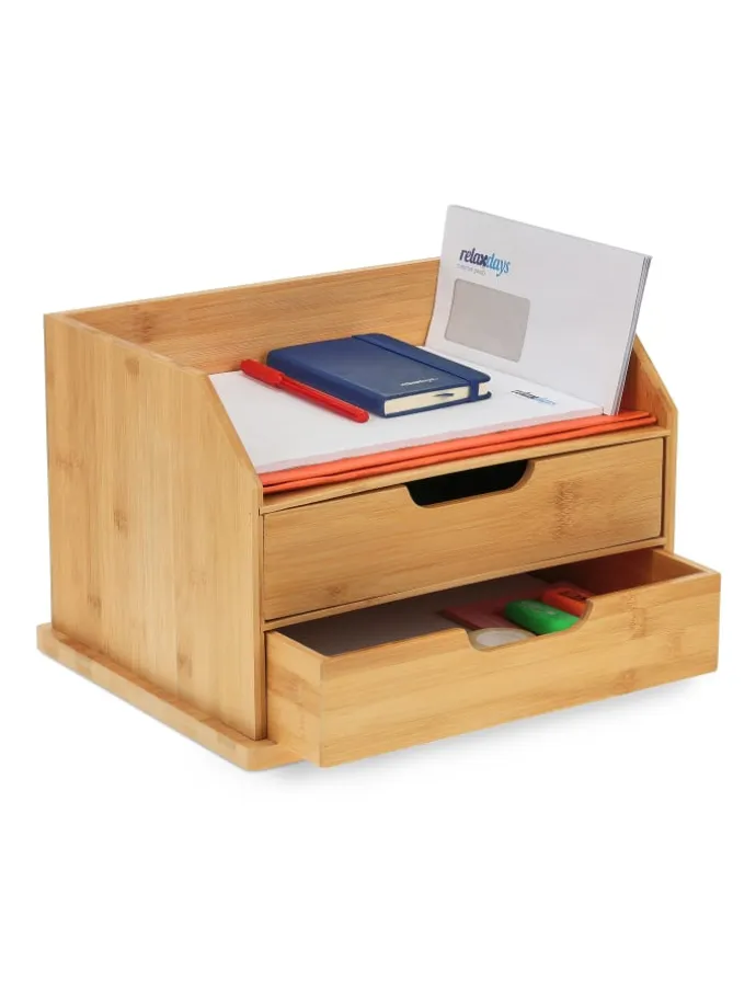 Schreibtisch-Organizer in Natur