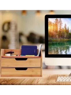 Schreibtisch-Organizer in Natur