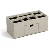 Schreibtisch-Organizer "Vendela" in Beige - (B)10 x (H)8,5 x (T)8,5 cm