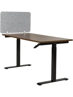 Schreibtischtrennwand SPLIT in Grau - (W) 80 x (H) 50 x (L) 1 cm