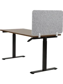 Schreibtischtrennwand SPLIT in Grau - (W) 80 x (H) 50 x (L) 1 cm