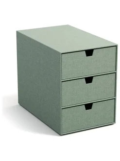 Schubladenbox "Ingrid" in Grün - (B)16 x (H)20,5 x (T)25 cm