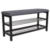 Schuhbank in Dunkelgrau - (B)100 x (H)50 x (T)34 cm