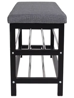 Schuhbank in Dunkelgrau - (B)100 x (H)50 x (T)34 cm