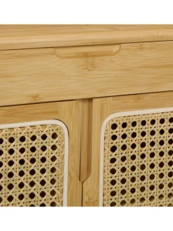 Schuhbank in Natur - (B)90 x (H)45 x (T)37 cm