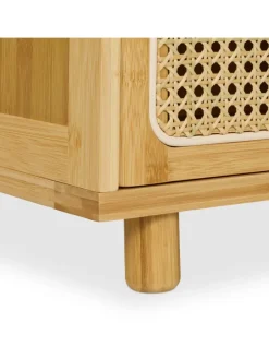 Schuhbank in Natur - (B)90 x (H)45 x (T)37 cm