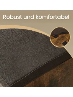 Schuhbank in Schwarz/ Braun - (B)104 x (H)48 x (T)30 cm