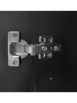 Schuhbank in Schwarz mit 3 Stauraumtüren und Sitzfunktion B100 T34 H69 cm