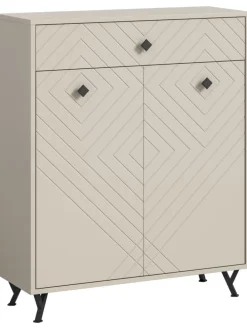 Schuhkommode (B/H/T: 80x100x35 cm) in sandbeige