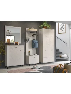 Schuhkommode (B/H/T: 80x100x35 cm) in sandbeige