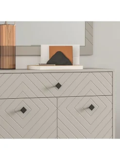 Schuhkommode (B/H/T: 80x100x35 cm) in sandbeige