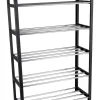 Schuhregal in Schwarz - (B)50 x (H)77 x (T)20 cm