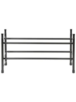 Schuhregal in Schwarz - (B)62 x (H)35 x (T)23 cm