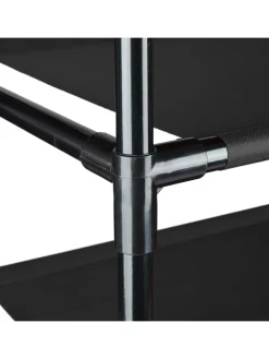 Schuhregal in Schwarz/ Grau - (B)33 x (H)72 x (T)33 cm