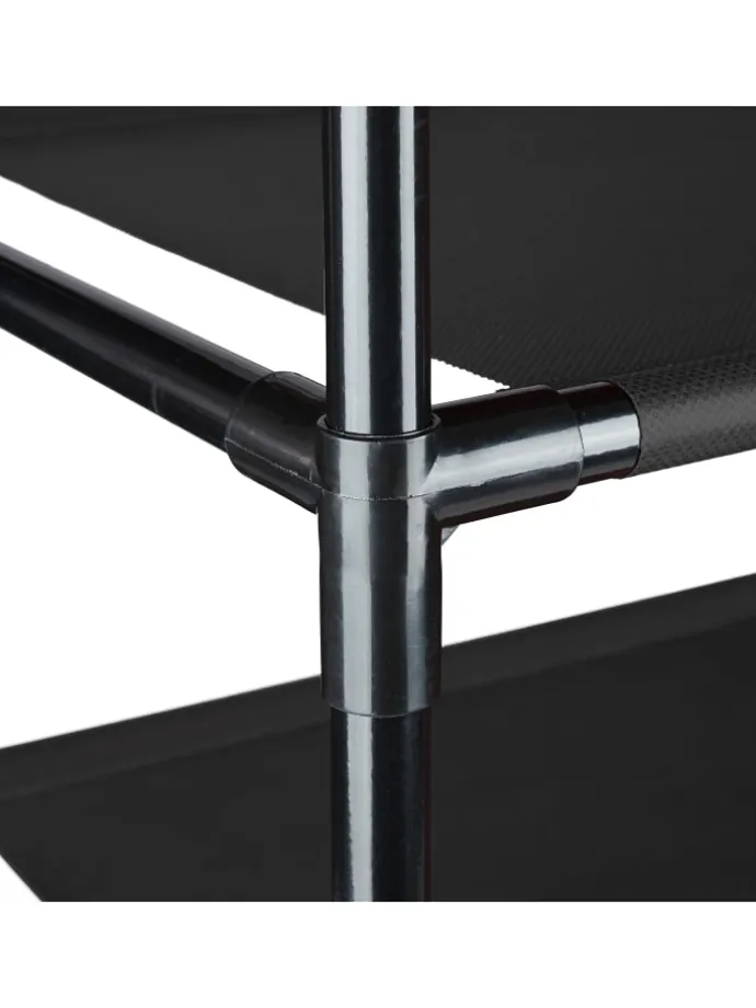 Schuhregal in Schwarz/ Grau - (B)33 x (H)72 x (T)33 cm