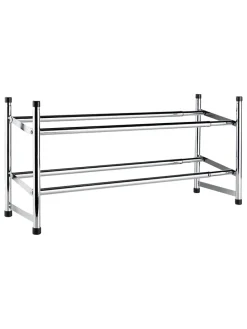 Schuhregal in Silber - (B)117 x (H)23 x (T)36 c m