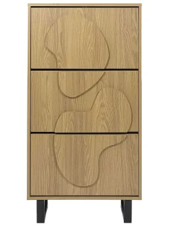 Schuhschrank ''Calypso'' in Hellbraun - (B)60 x (H)115x (T)24 cm