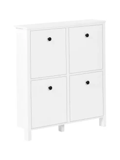 Schuhschrank GIBSON in Weiß - (W) 80 x (H) 90 x (L) 20 cm