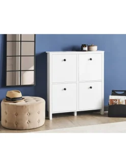 Schuhschrank GIBSON in Weiß - (W) 80 x (H) 90 x (L) 20 cm