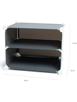 Schuhschrank in Grau - (B)84 x (H)160 x (T)32 cm