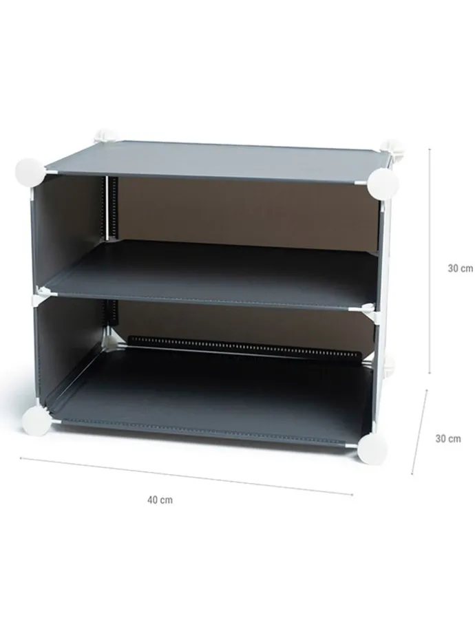 Schuhschrank in Grau - (B)84 x (H)160 x (T)32 cm