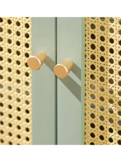 Schuhschrank in Grün - (B)70 x (H)90 x (T)34cm