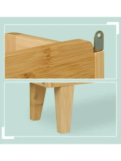 Schuhschrank in Natur - (B)95 x (H)127 x (T)19 cm