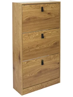 Schuhschrank in Natur - (B)63 x (H)117 x (T)24 cm