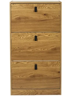 Schuhschrank in Natur - (B)63 x (H)117 x (T)24 cm