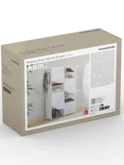 Schuhschrank in Weiß - (B)84 x (H)128 x (T)32 cm