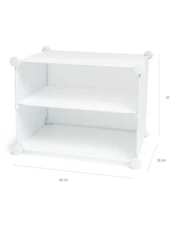 Schuhschrank in Weiß - (B)84 x (H)160 x (T)32 cm