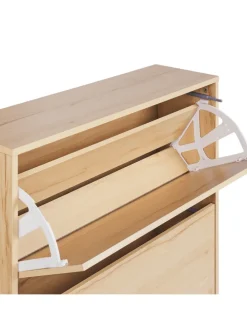 Schuhschrank NORRIS in Braun - (W) 80 x (H) 90 x (L) 24 cm