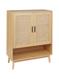 Schuhschrank PEROTE in Braun/Schwarz - (W) 80 x (H) 97 x (L) 35 cm