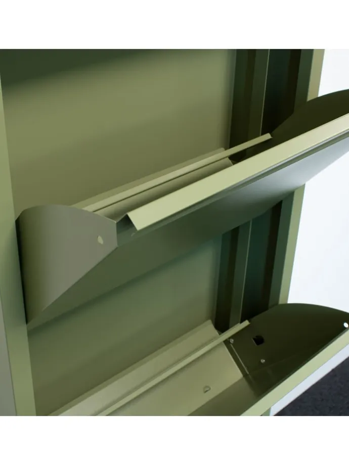 Schuhschrank Pisa 6 Grün 150 x 16 cm