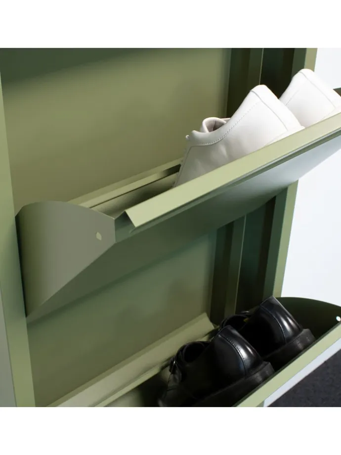 Schuhschrank Pisa 6 Grün 150 x 16 cm