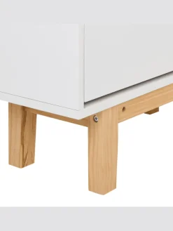 Schuhschrank SANDFLY in Weiß/Braun - (W) 60 x (H) 128 x (L) 24 cm